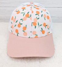 Load image into Gallery viewer, Peach Patterned Trucker Style Hat
