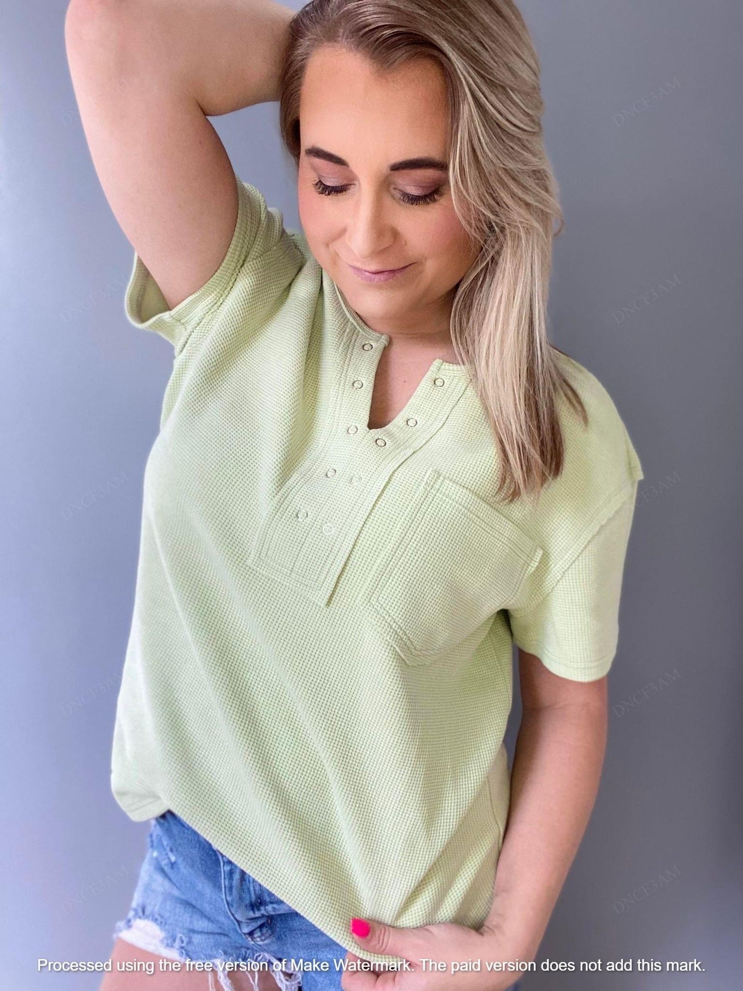 The Kara Waffle Top