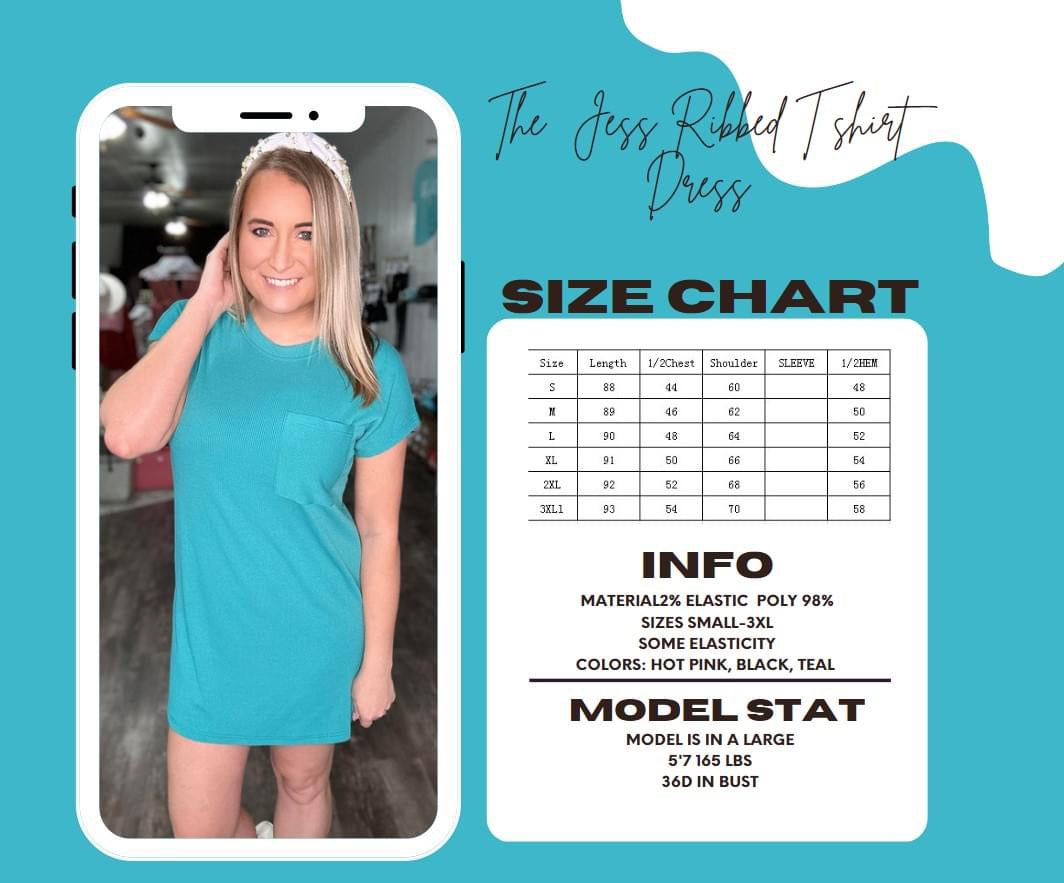 RTS Jess Ribbed Tshirt Dress
