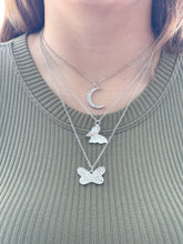 Load image into Gallery viewer, &quot;Butterfly In The Sky&quot; Layered Necklace Silver
