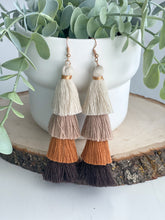 Load image into Gallery viewer, Free Fall Tassel Earrings &quot;Browns&quot;
