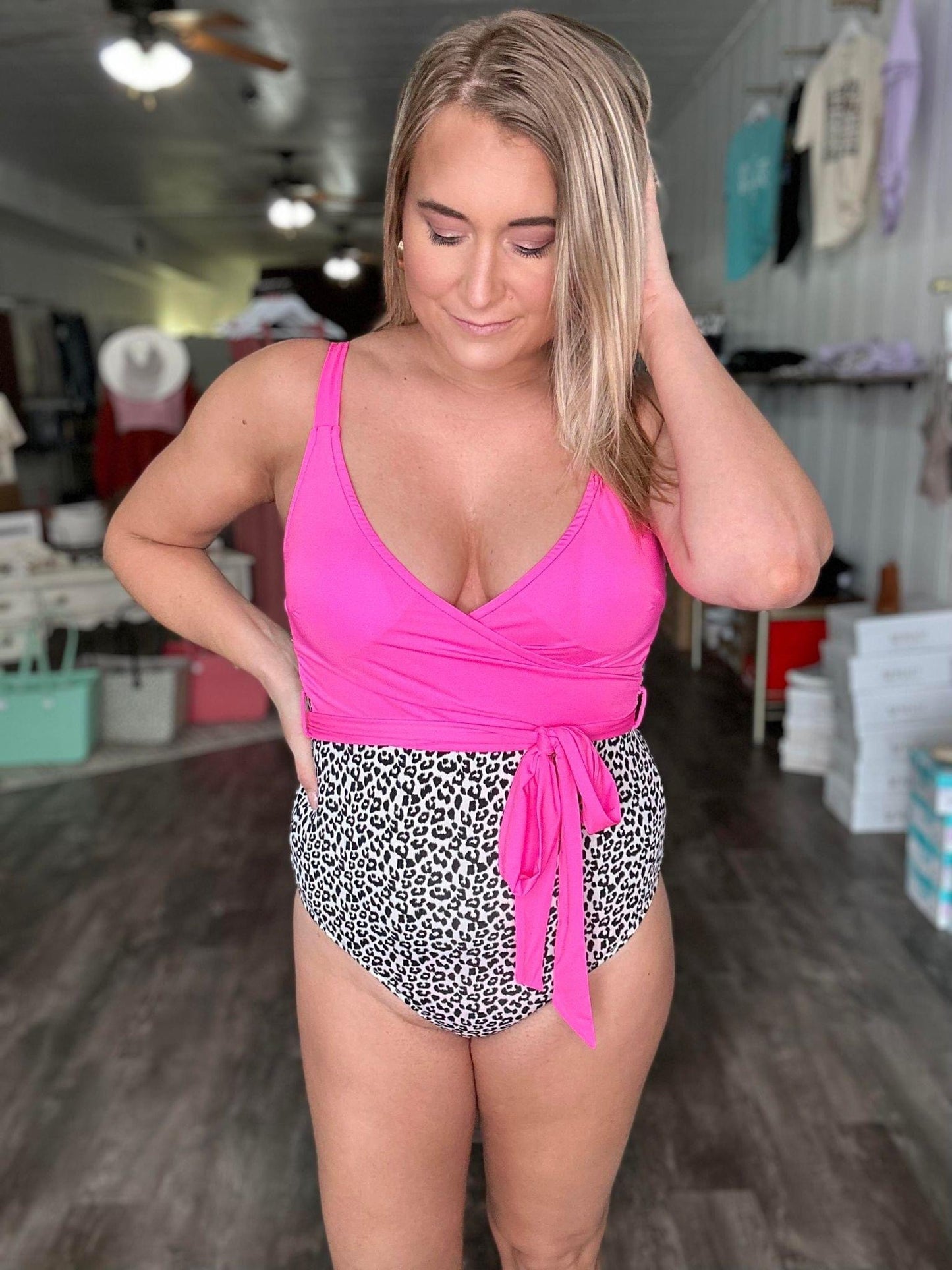 Pink Leopard Cataleya Swim