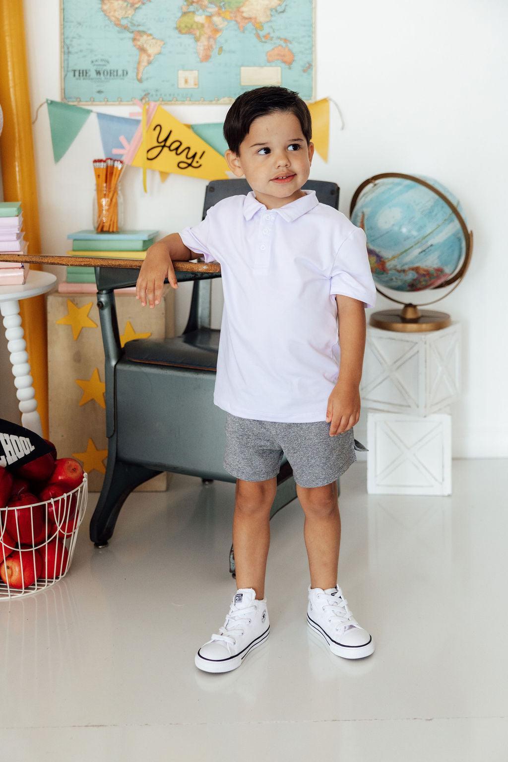 Boys Heather Gray Play Shorts Mila & Rose ®