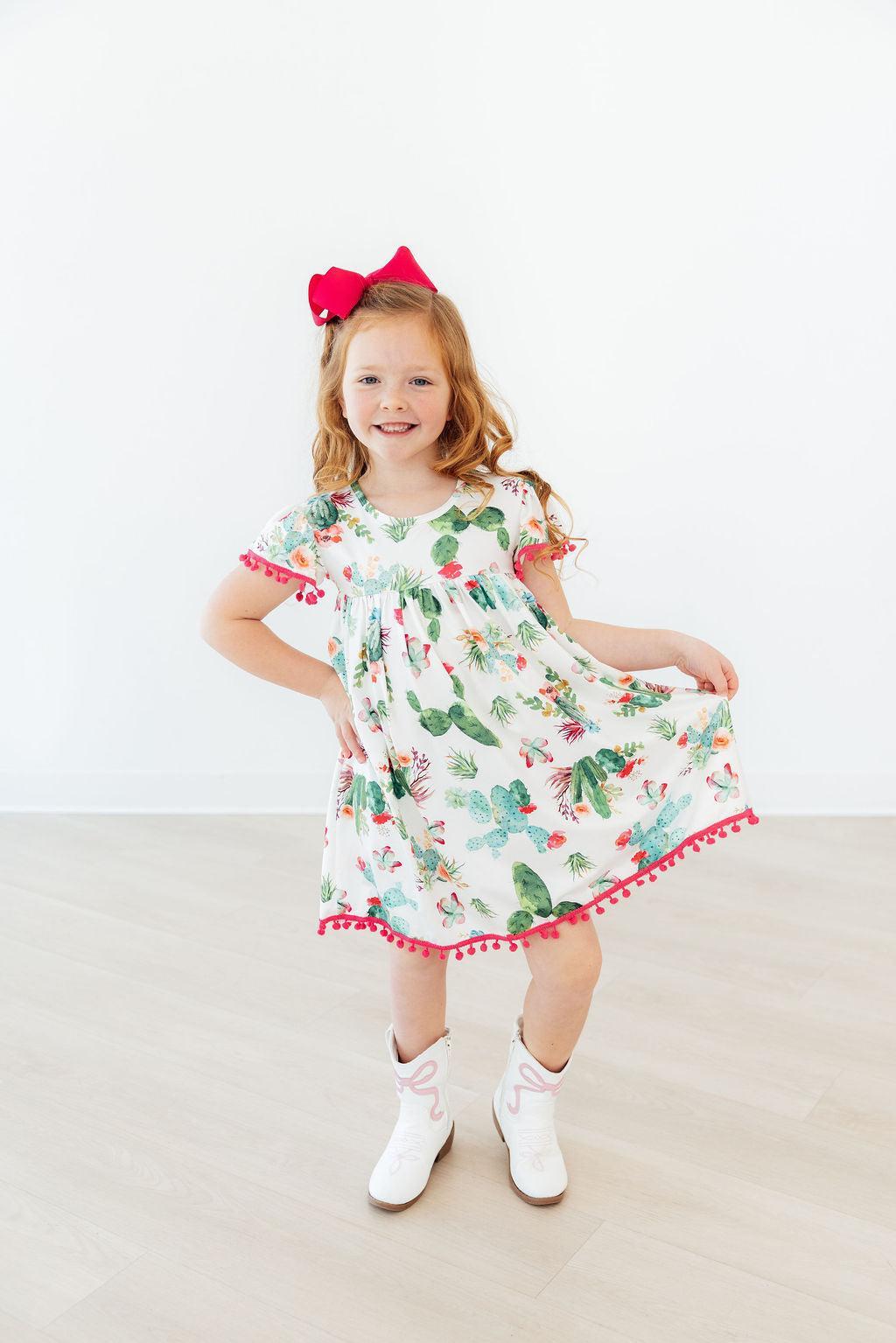 Cute Cactus Pom Pom Dress Mila & Rose ®