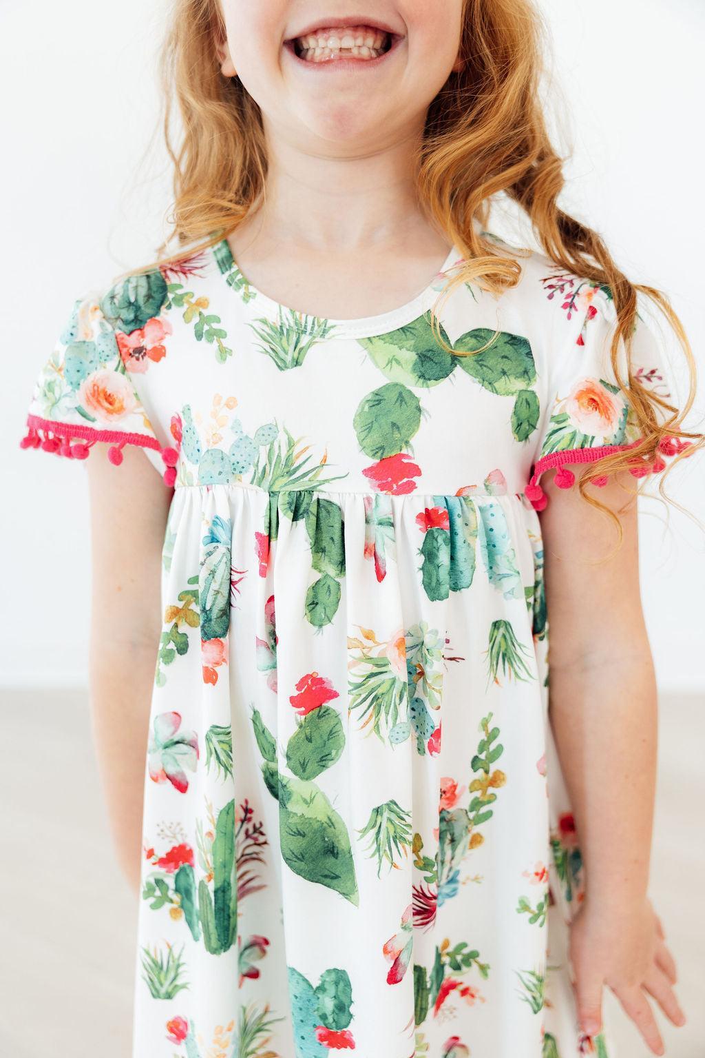 Cute Cactus Pom Pom Dress Mila & Rose ®