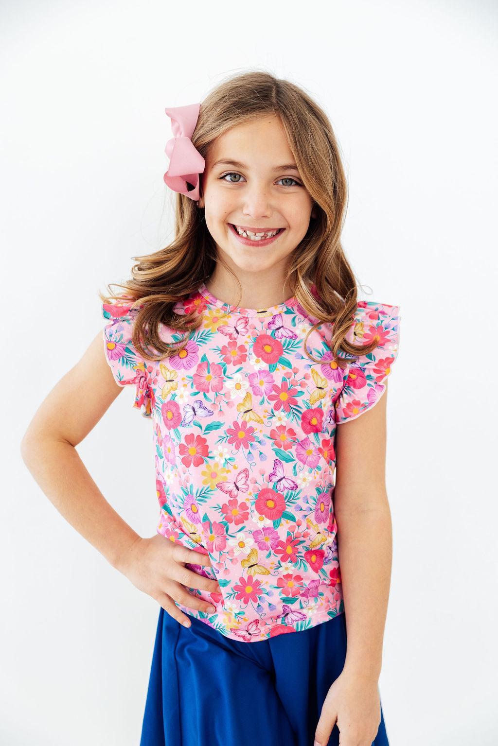 Fluttering Garden S/S Ruffle Tee Mila & Rose ®