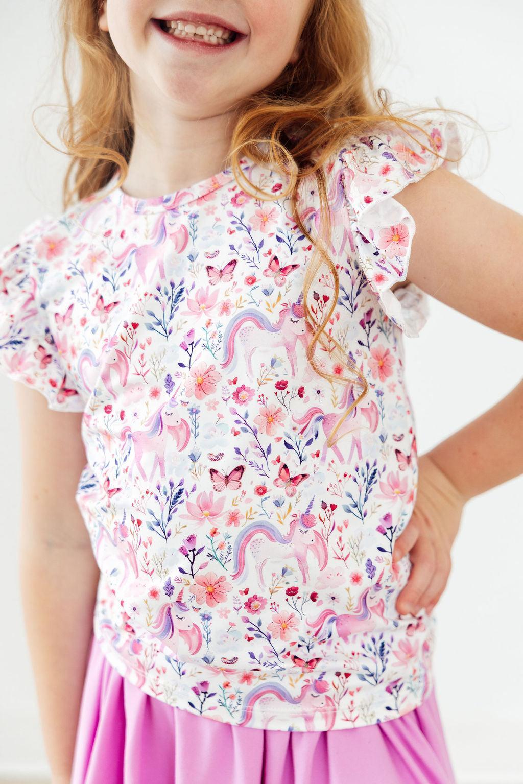 Whimsical Woods S/S Ruffle Tee Mila & Rose ®