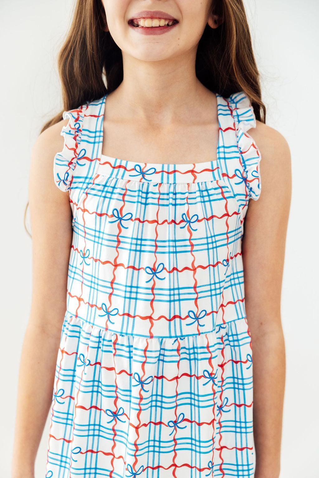 Patriotic Picnic Ruffle Cross Back Dress Mila & Rose ®