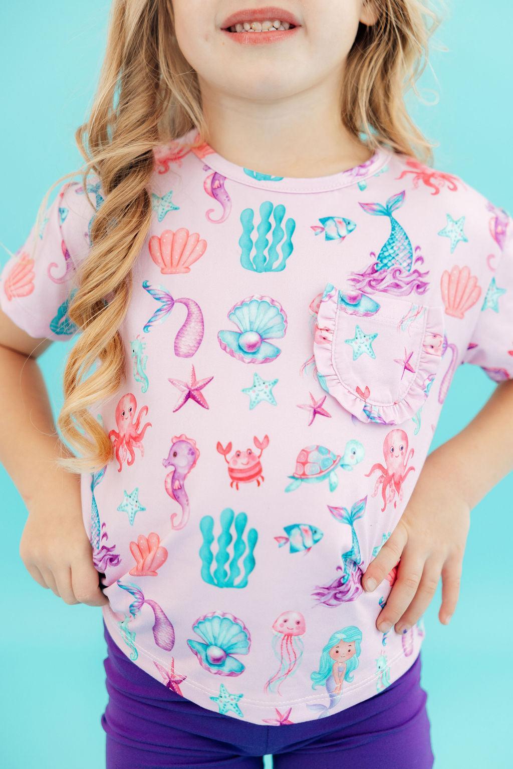 Under the Sea Ruffle Pocket Tee Mila & Rose ®