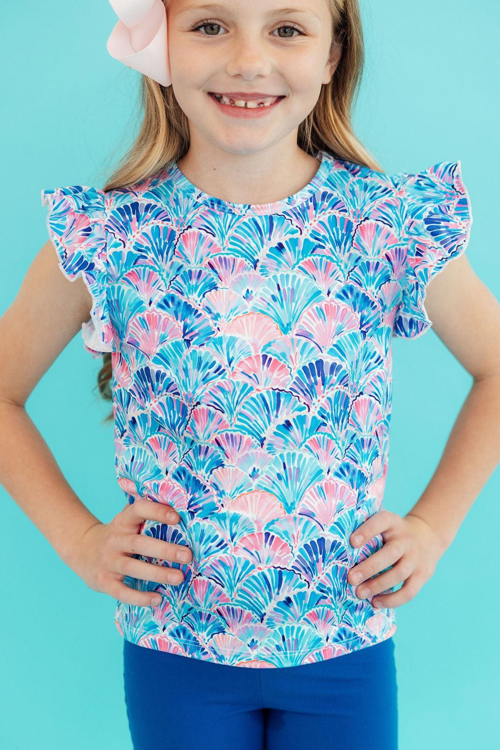 Seaside Shells S/S Ruffle Tee Mila & Rose ®