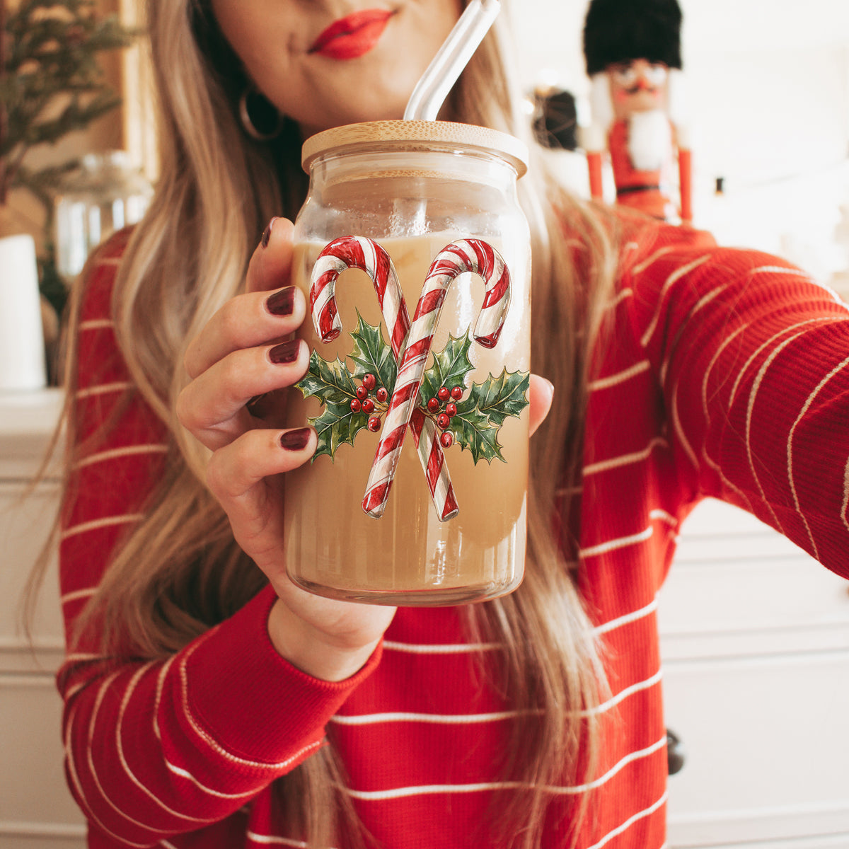 Candy Cane Holly 17oz