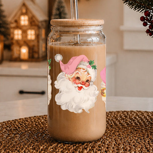 Vintage Pink Santa 17oz