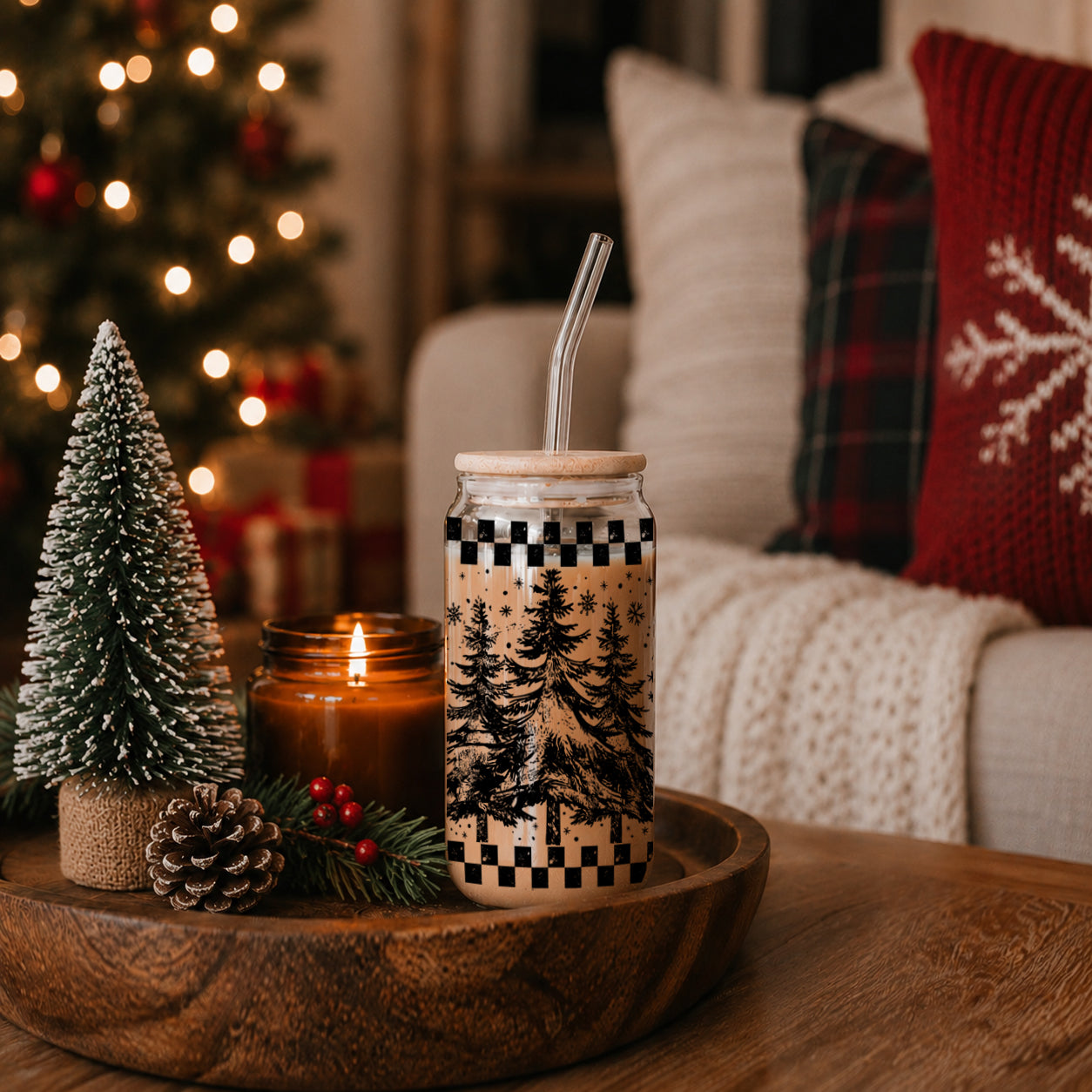Retro Christmas Tree 17oz