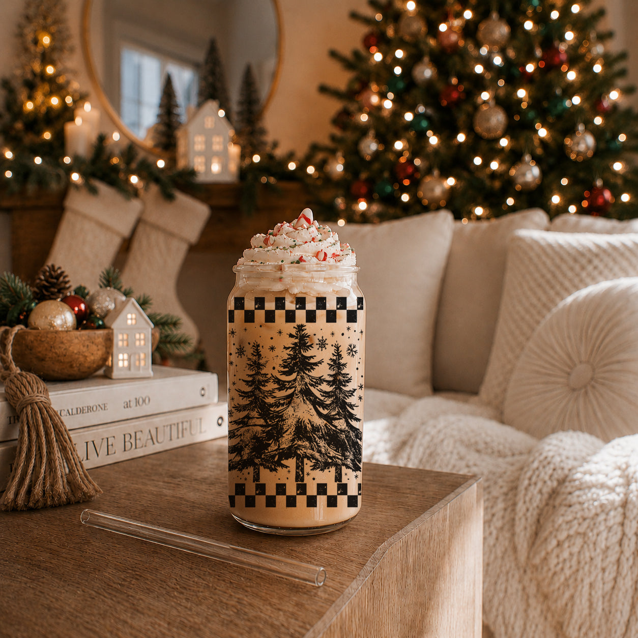 Retro Christmas Tree 17oz