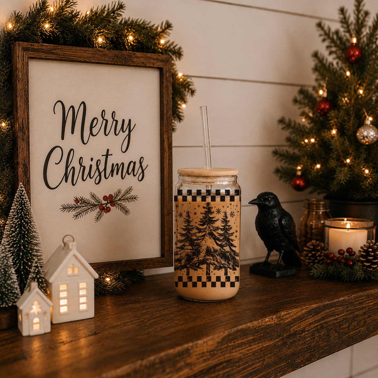 Retro Christmas Tree 17oz