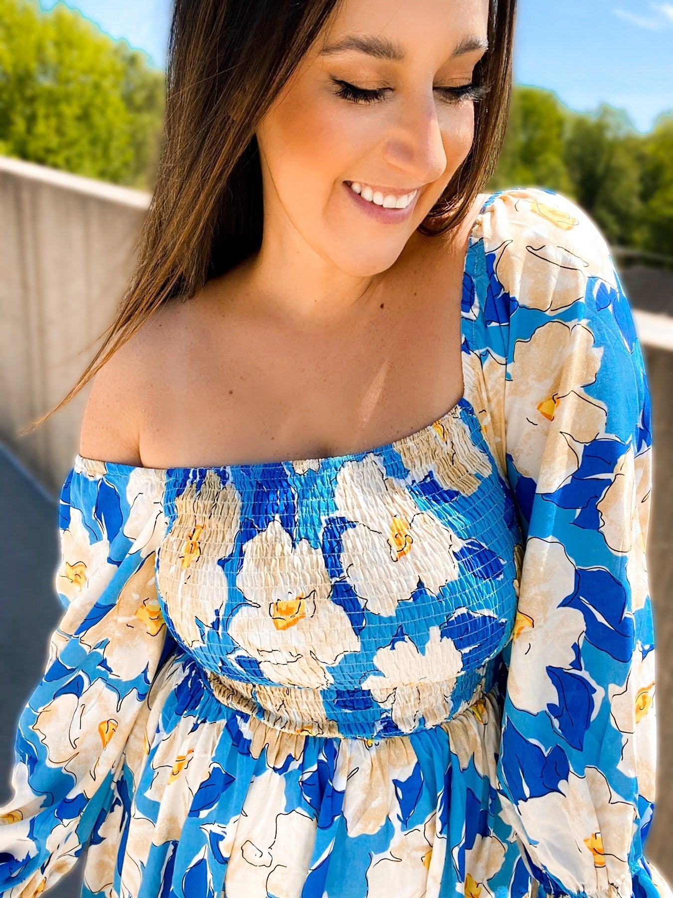 Sabrina Smocked Bell Sleeve Dress Girl Code Couture