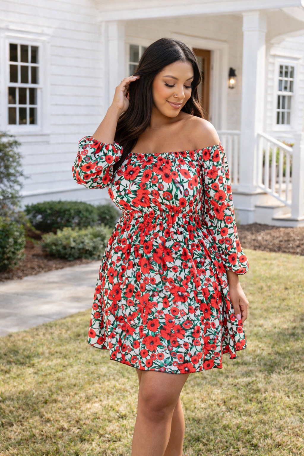 Sabrina Smocked Bell Sleeve Dress Girl Code Couture