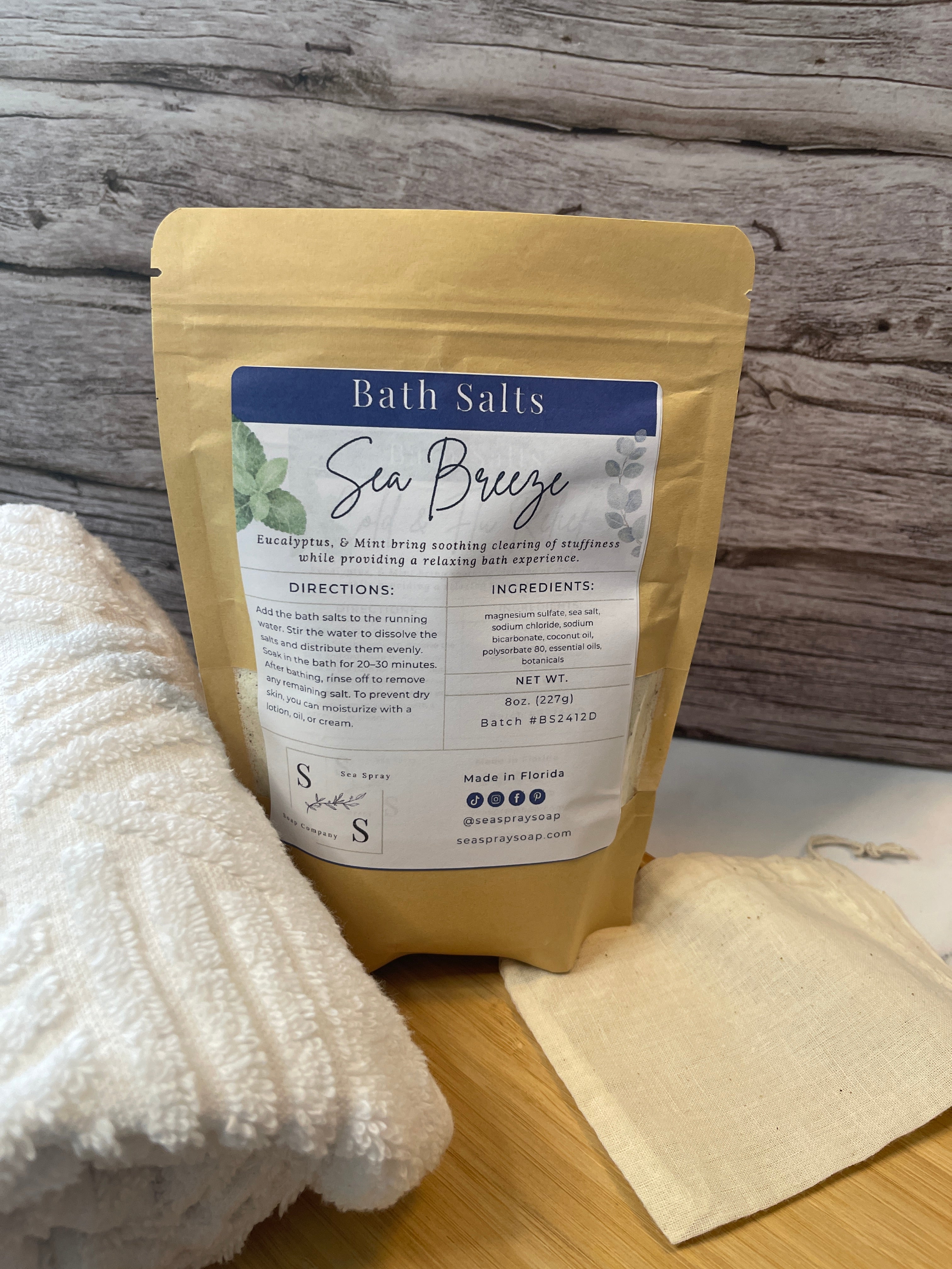 Premium Bath Salts - 8oz Bags