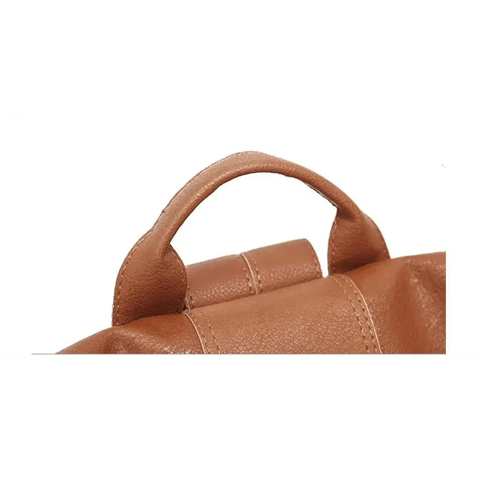 Sizzling Anti-Theft Vintage Style Leather Backpacks for Teenager Girls And Women School Bagpack For Females Travel Bags Stevvex