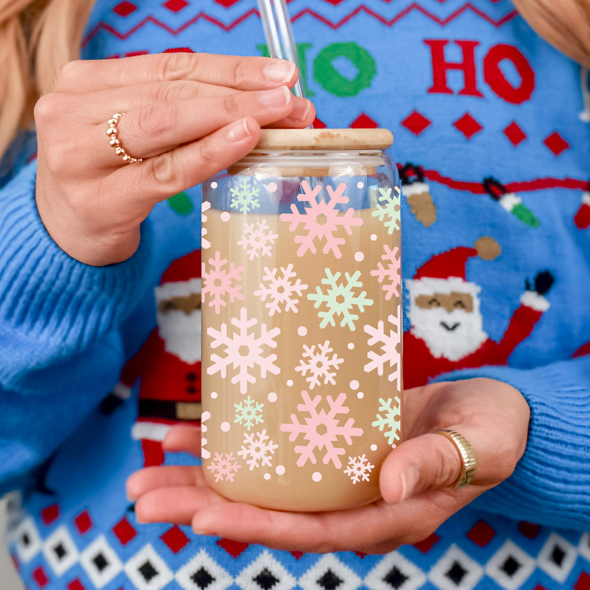 Pastel Snowflakes 17oz