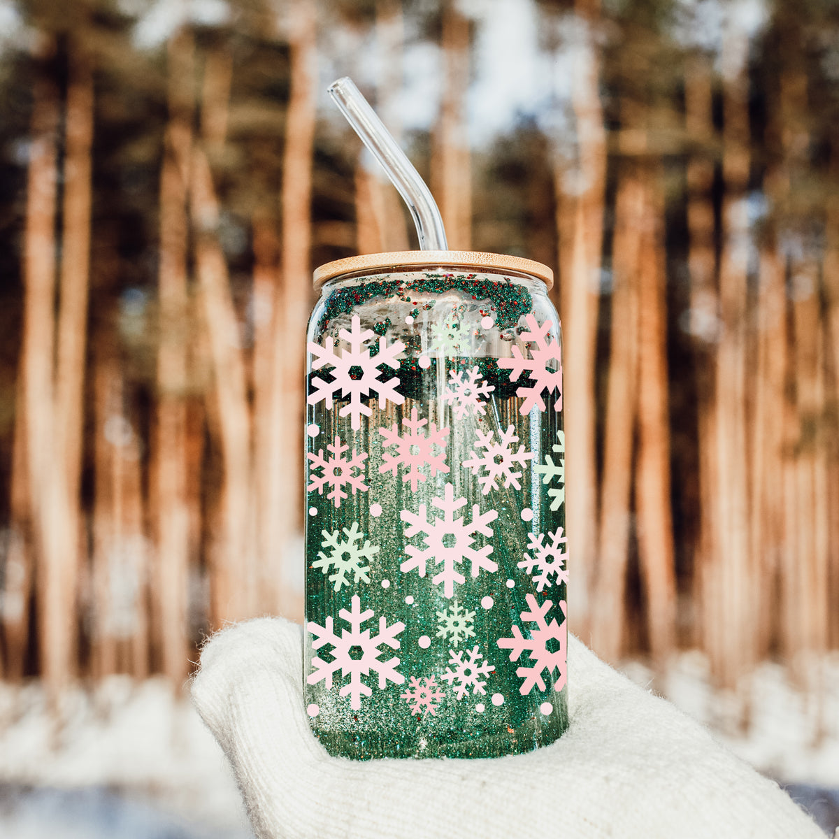 Pastel Snowflakes 17oz
