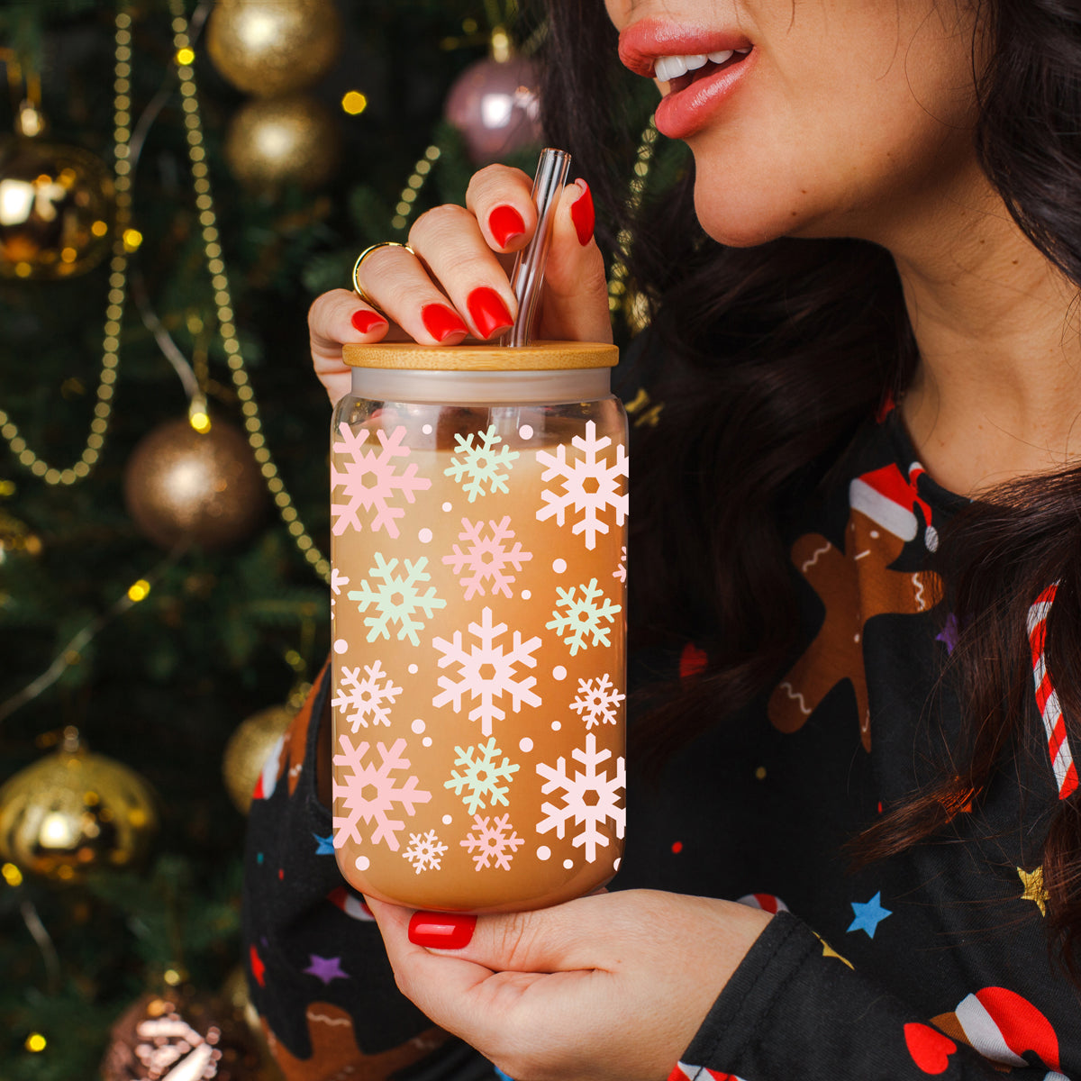 Pastel Snowflakes 17oz
