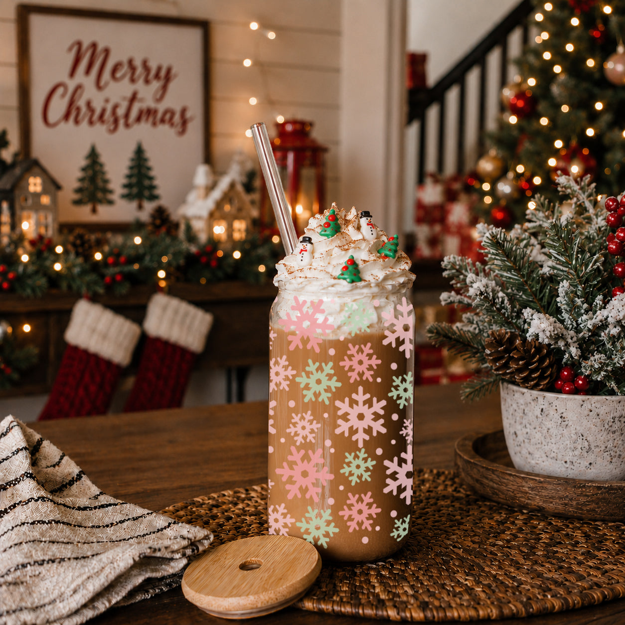Pastel Snowflakes 17oz