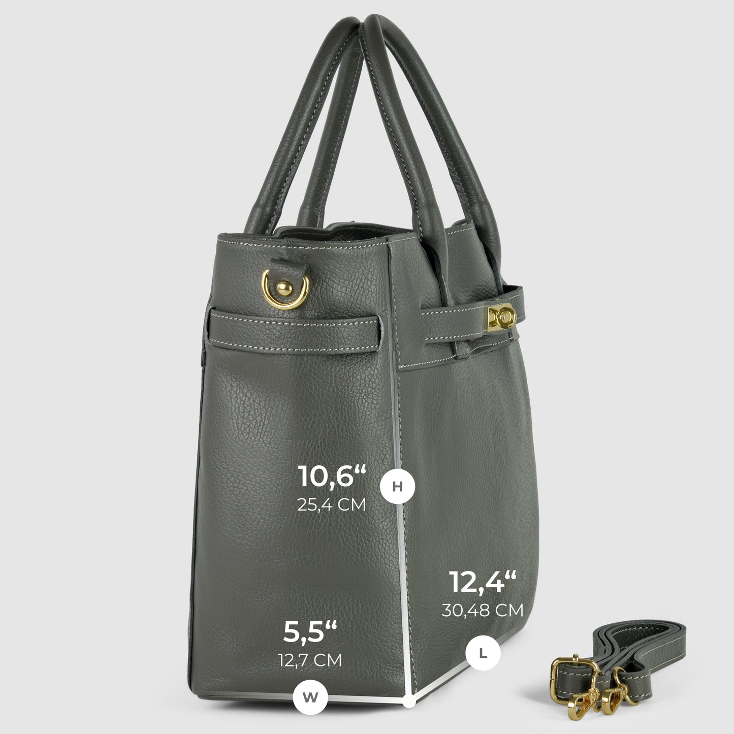 Italian Genuine Calf Leather Top-Handle Bag 233233