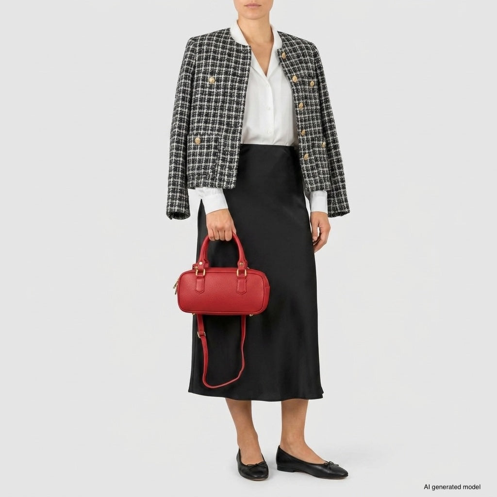 Italian Full-Grain Leather Top-Handle Bag | Venezia