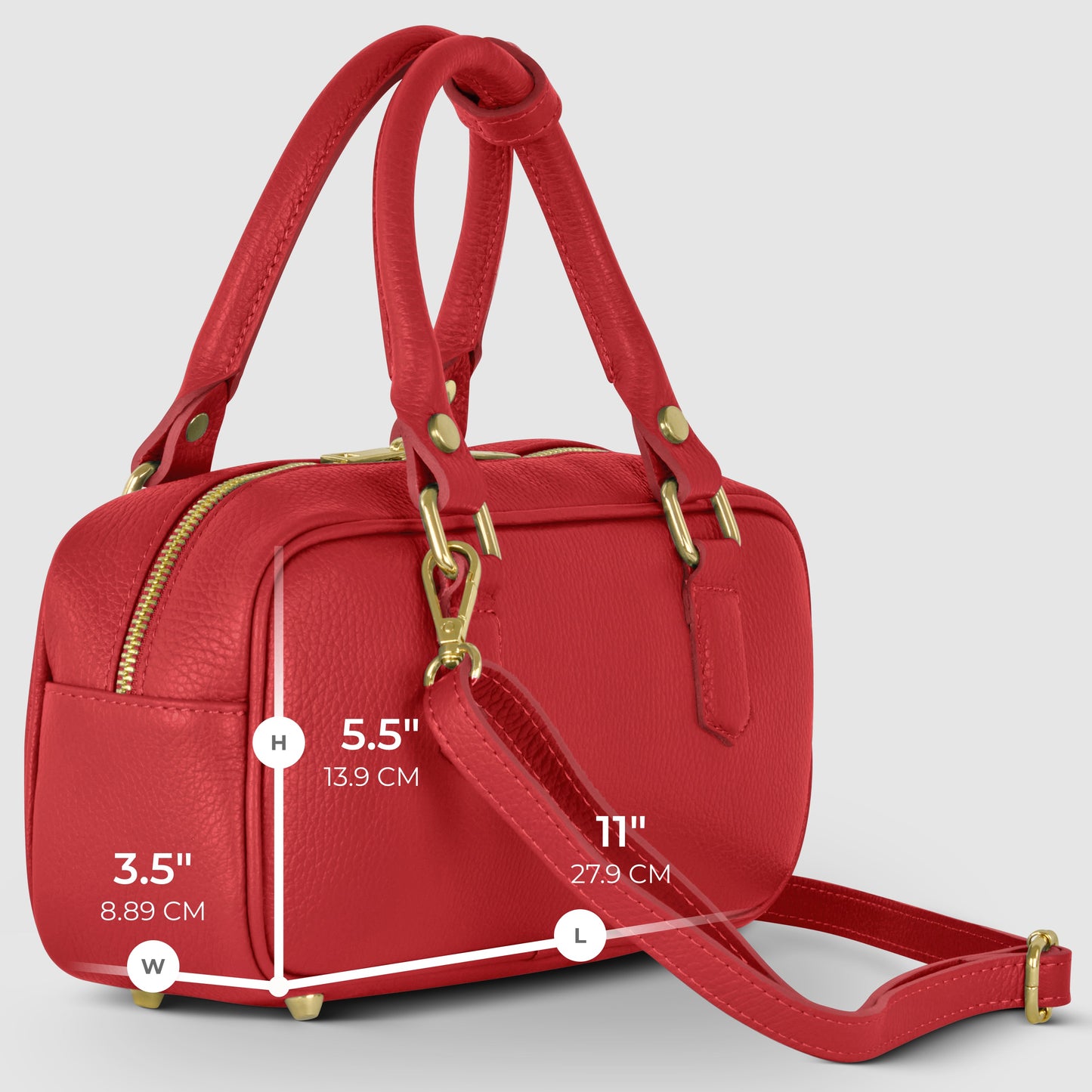 Italian Full-Grain Leather Top-Handle Bag | Venezia