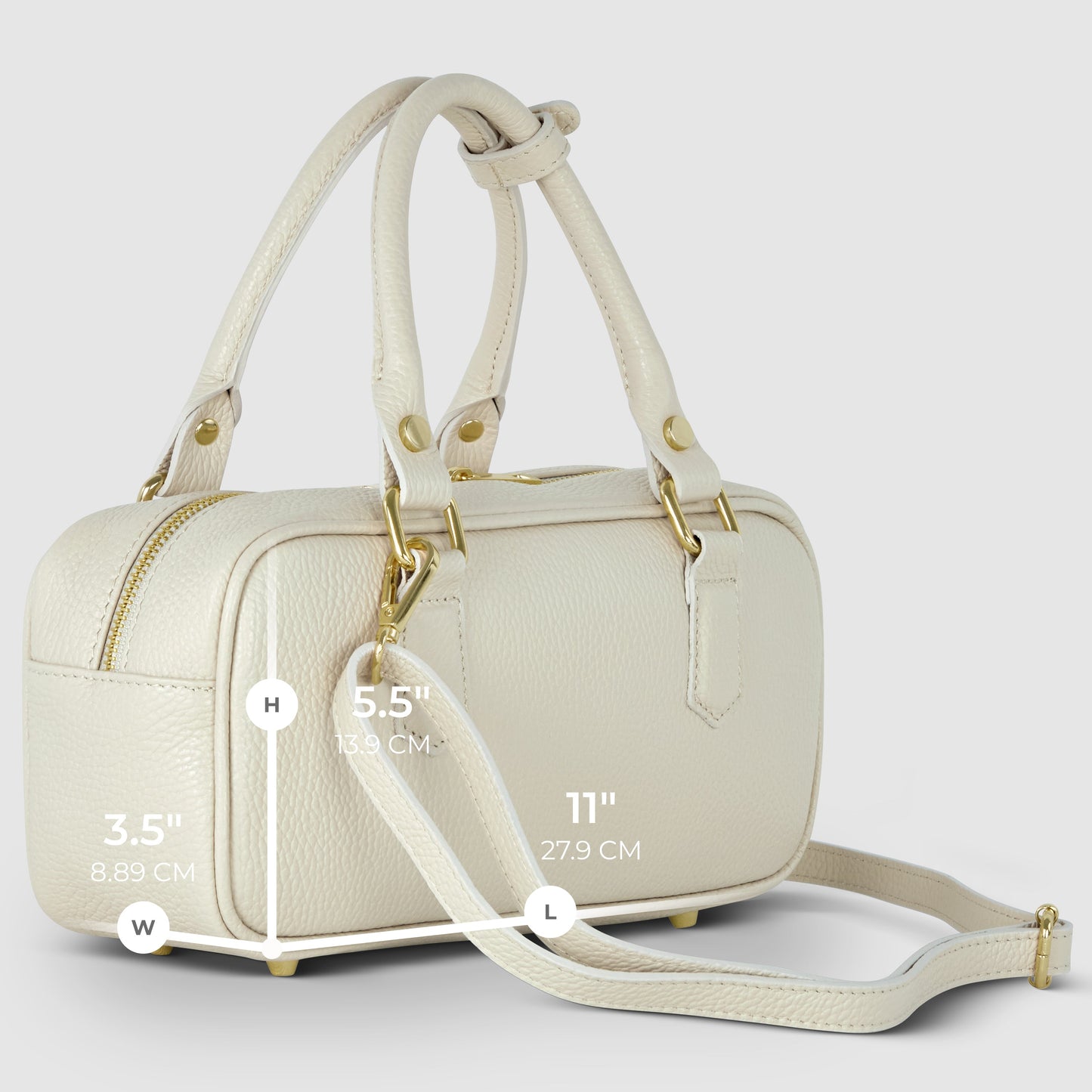 Italian Full-Grain Leather Top-Handle Bag | Venezia