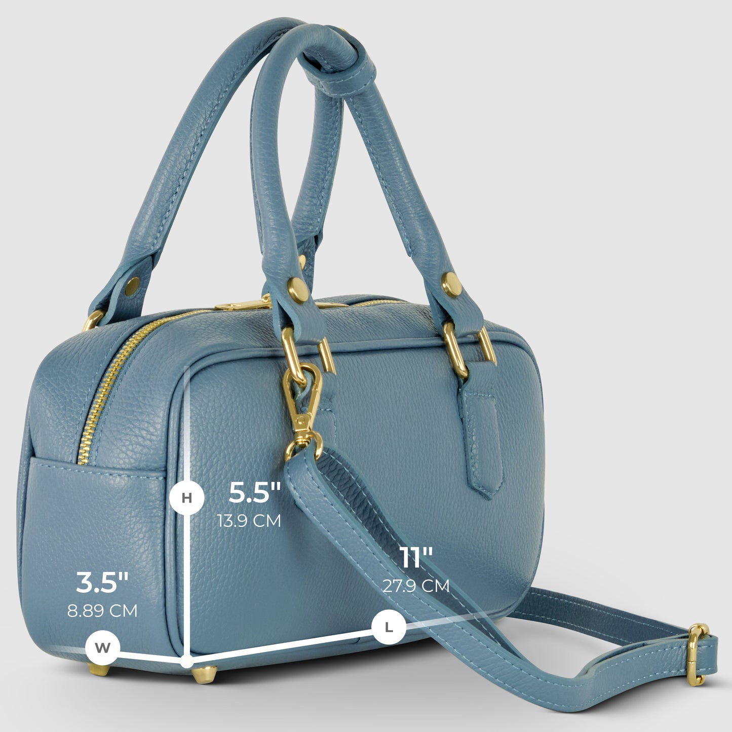 Italian Full-Grain Leather Top-Handle Bag | Venezia