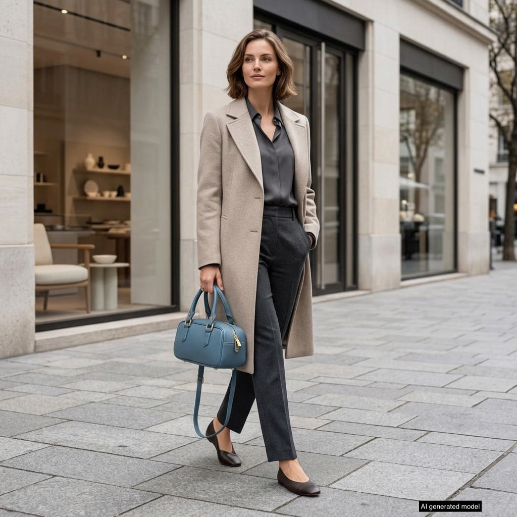 Italian Full-Grain Leather Top-Handle Bag | Venezia
