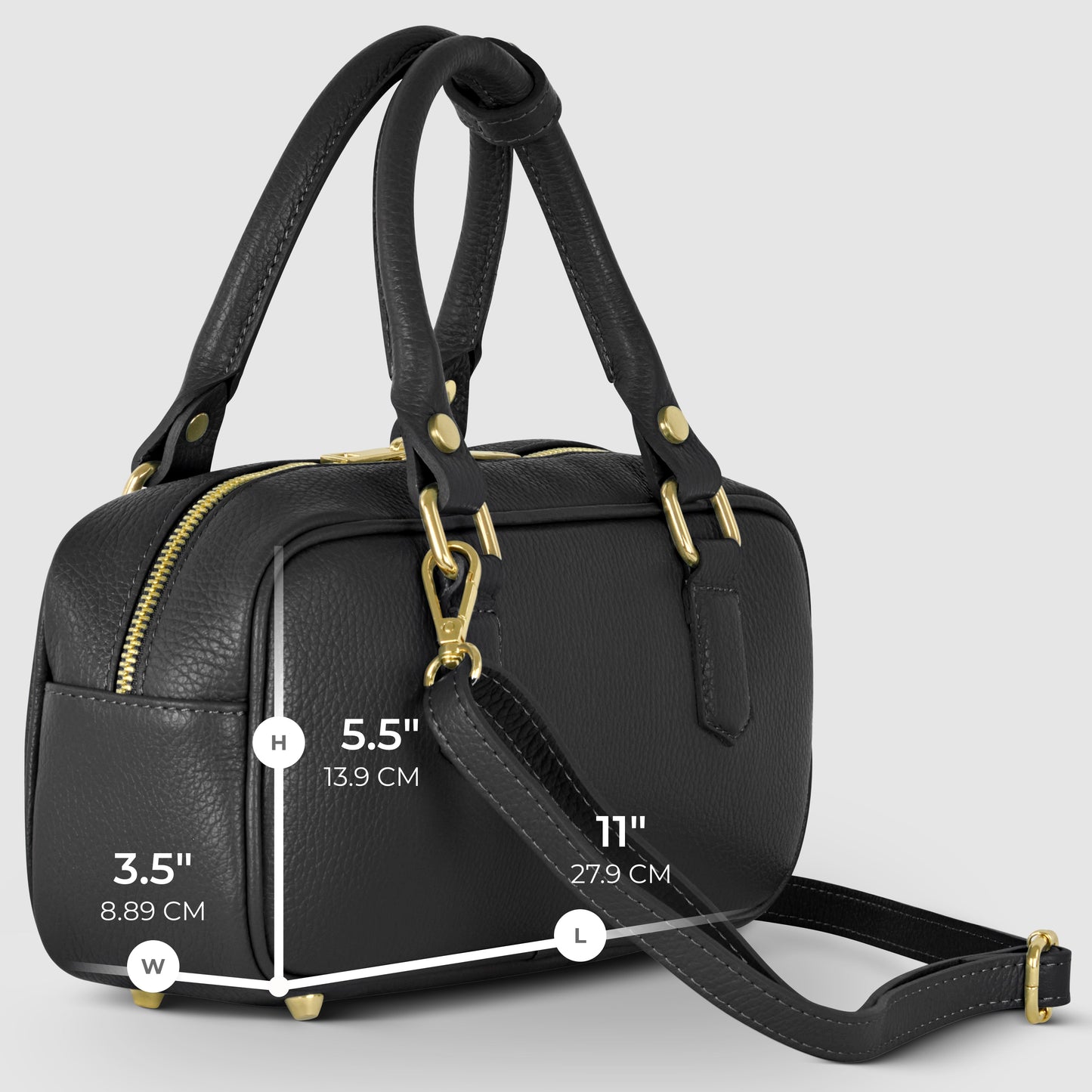 Italian Full-Grain Leather Top-Handle Bag | Venezia