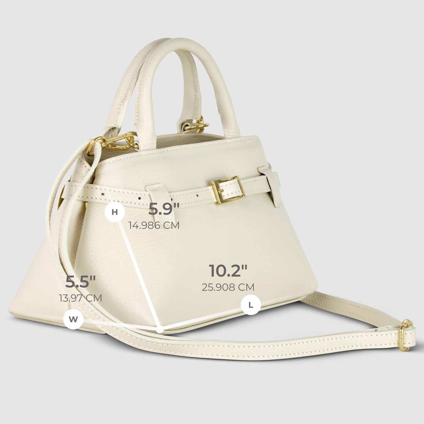 Italian Genuine Calf Leather Top-Handle Bag 252352
