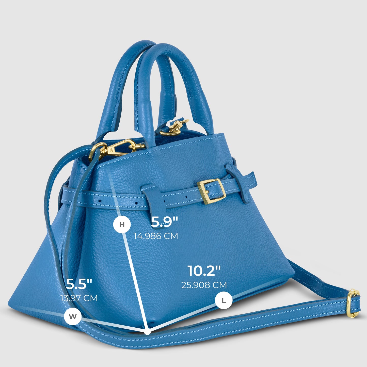 Italian Genuine Calf Leather Top-Handle Bag 252352