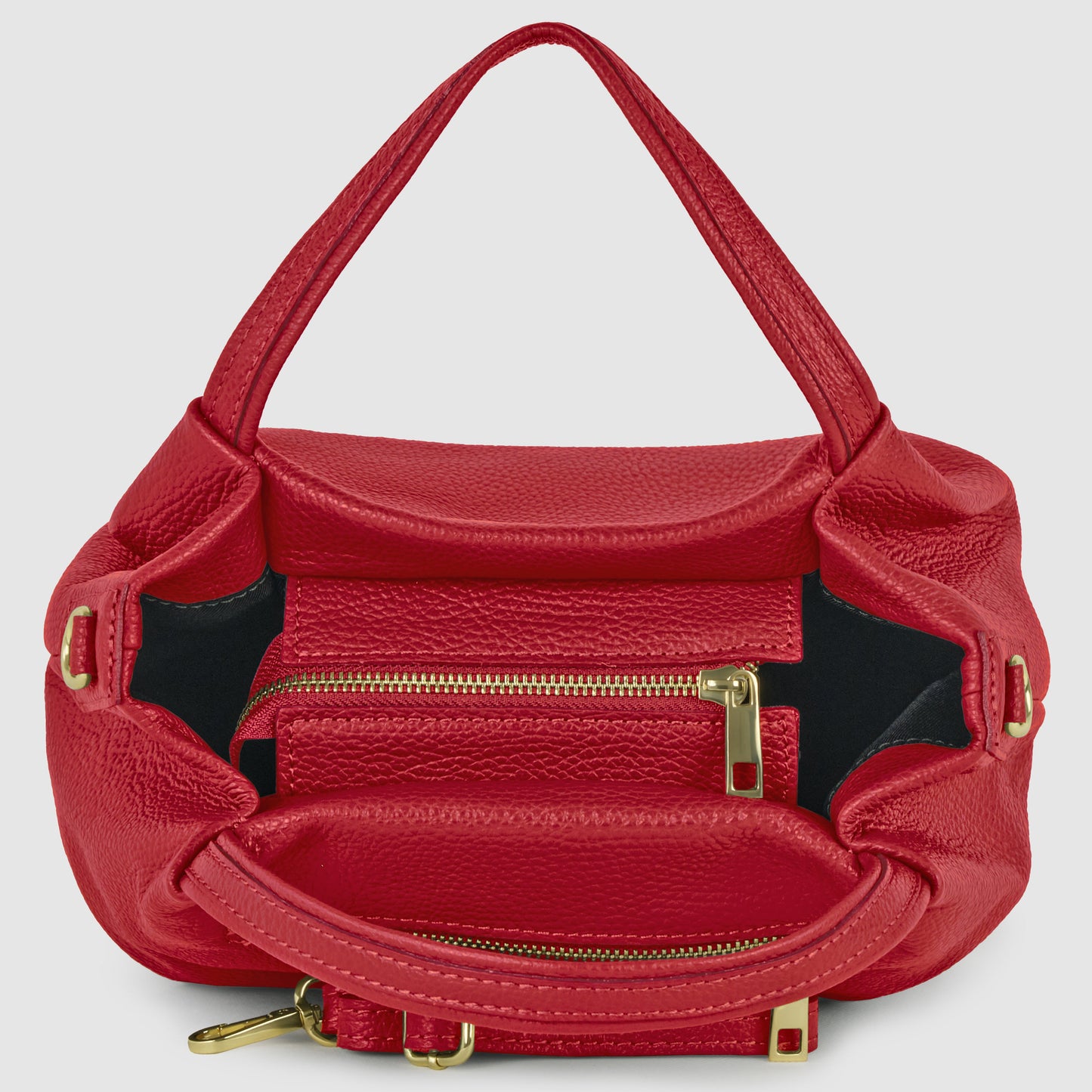 Italian Genuine Calf Leather Top-Handle Bag 322055