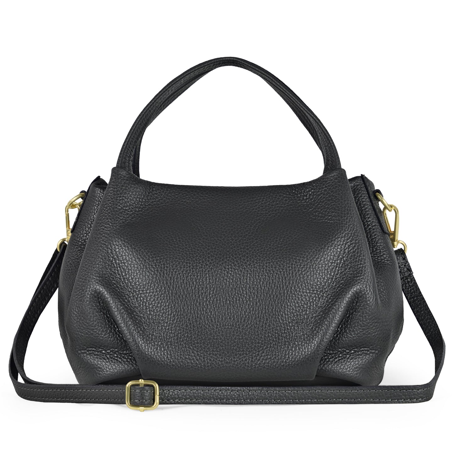 Italian Genuine Calf Leather Top-Handle Bag 322055