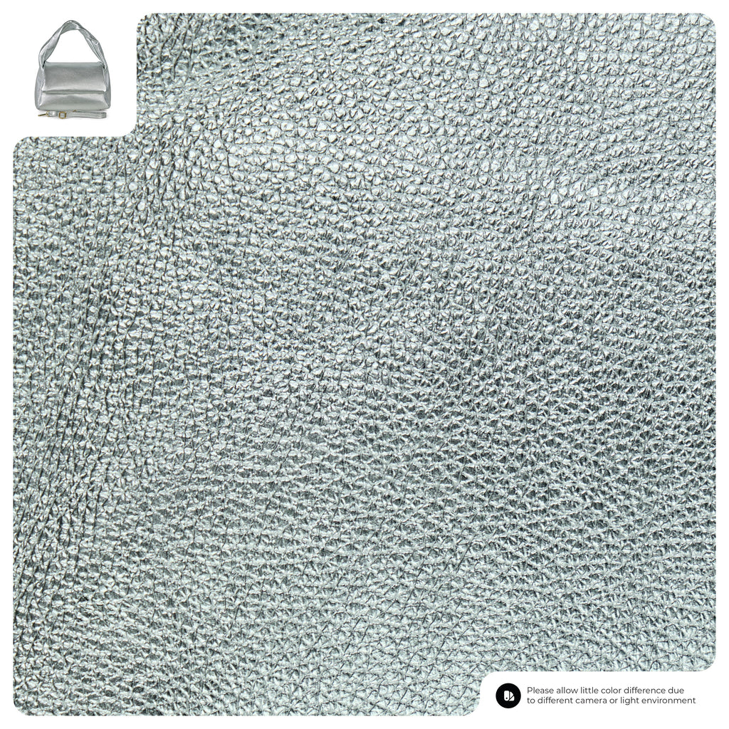 Metallic Calf Leather Top-Handle Bag