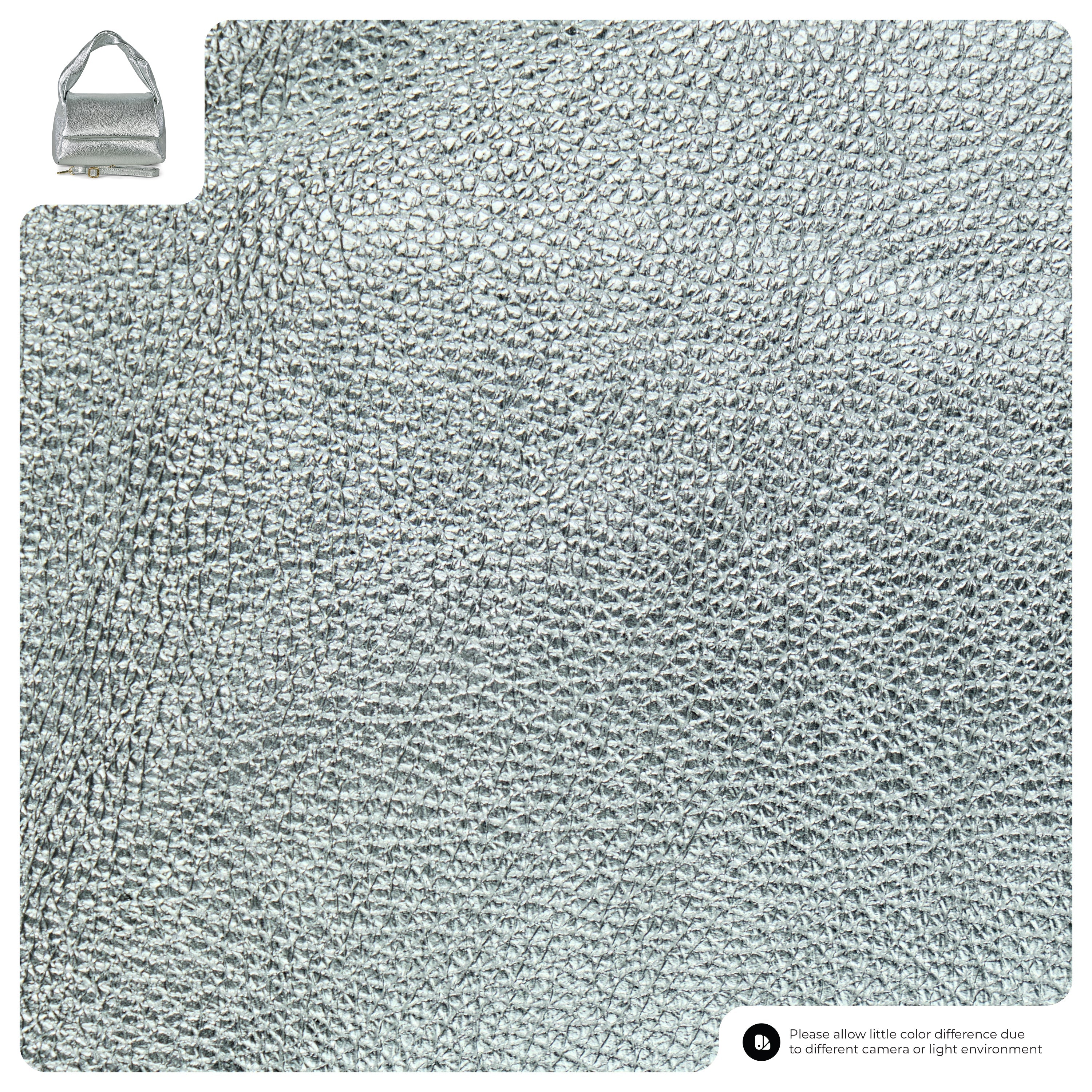 Metallic Calf Leather Top-Handle Bag