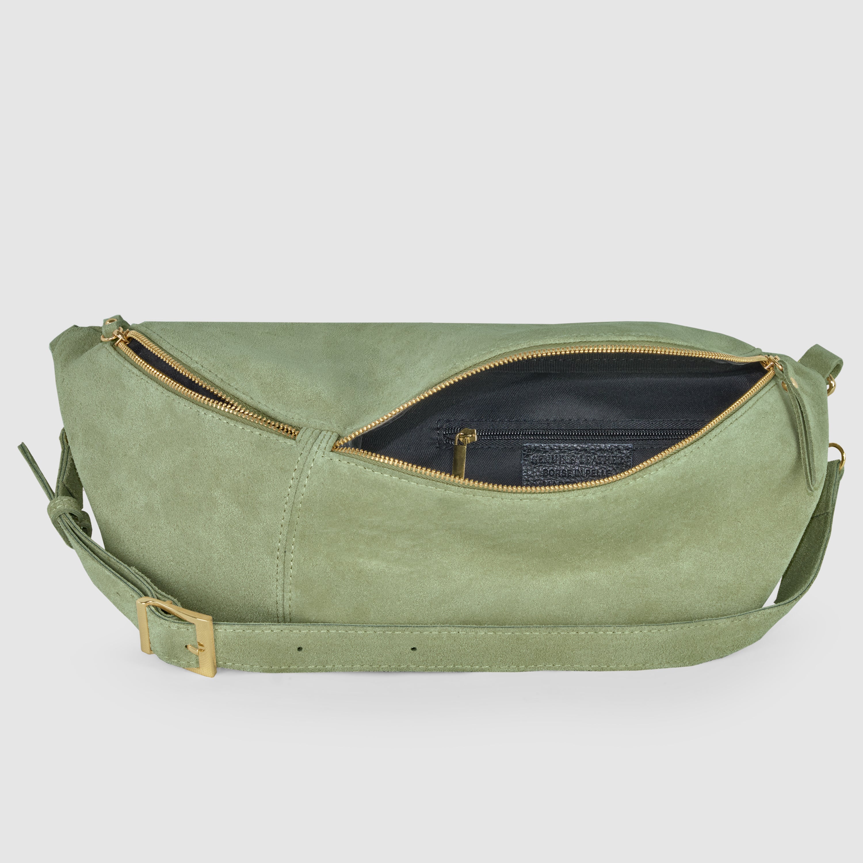 Suede Leather Crossbody Bag