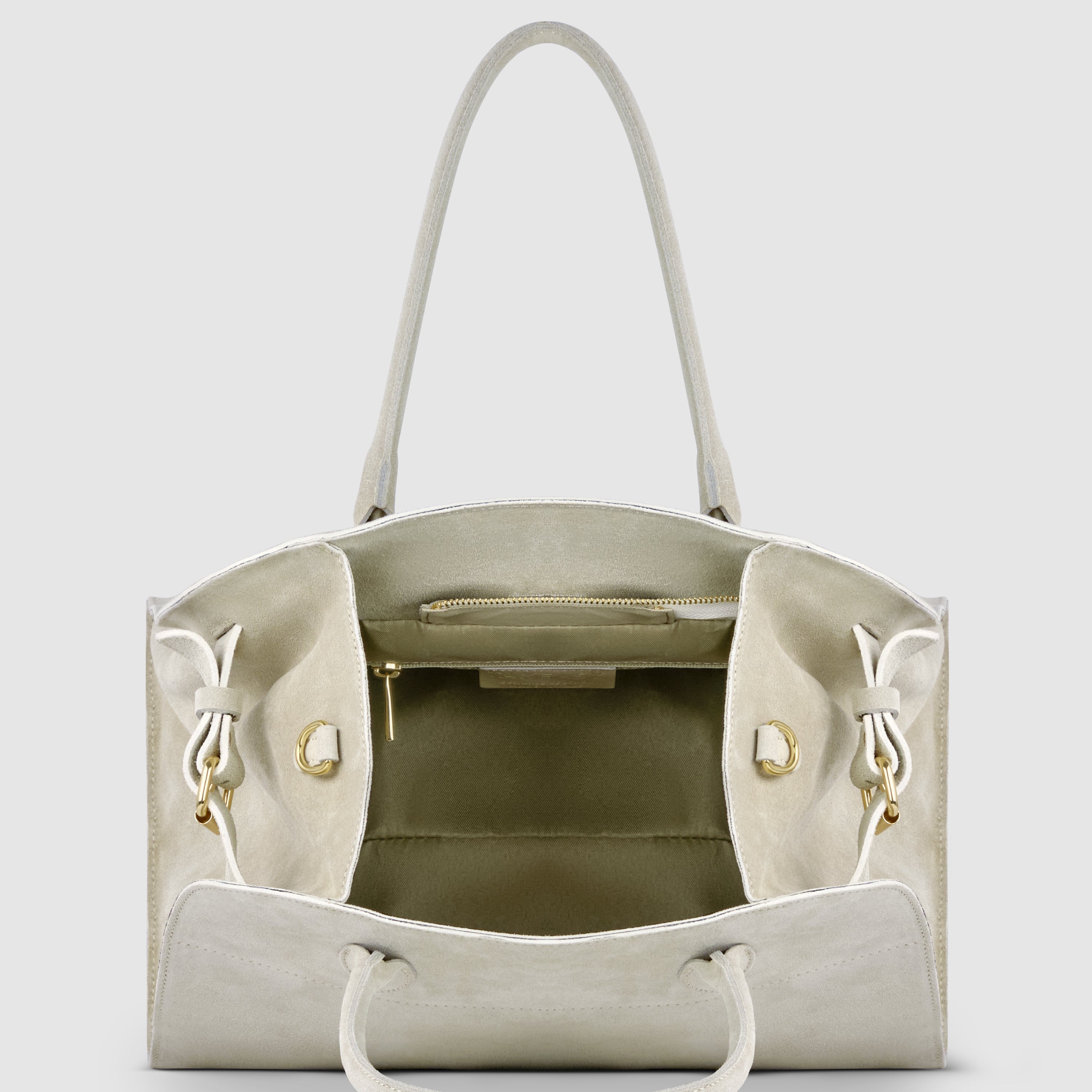 Suede Leather Top-Handle Bag