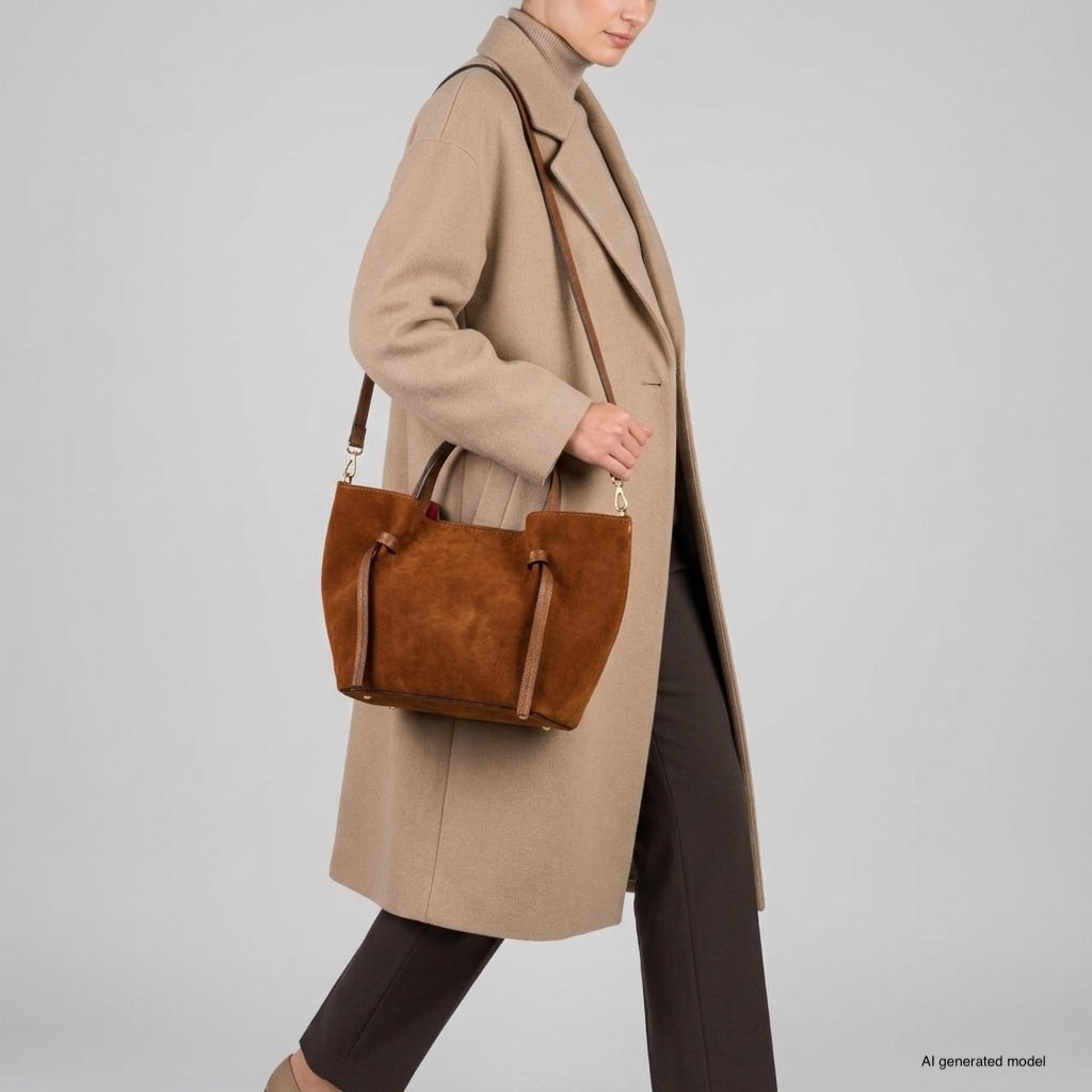 Italian Genuine Suede Tote Bag 292730