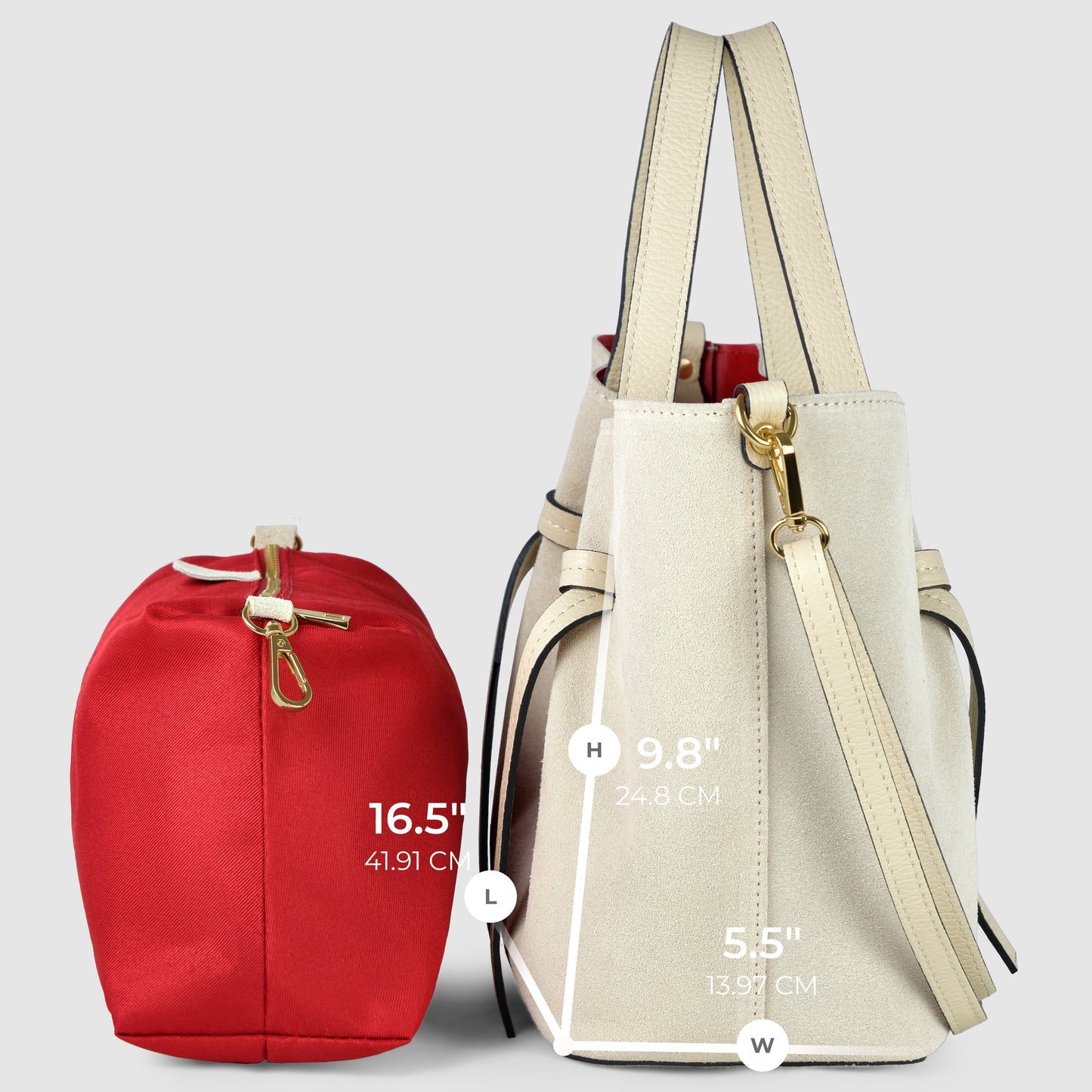 Italian Genuine Suede Tote Bag 292730