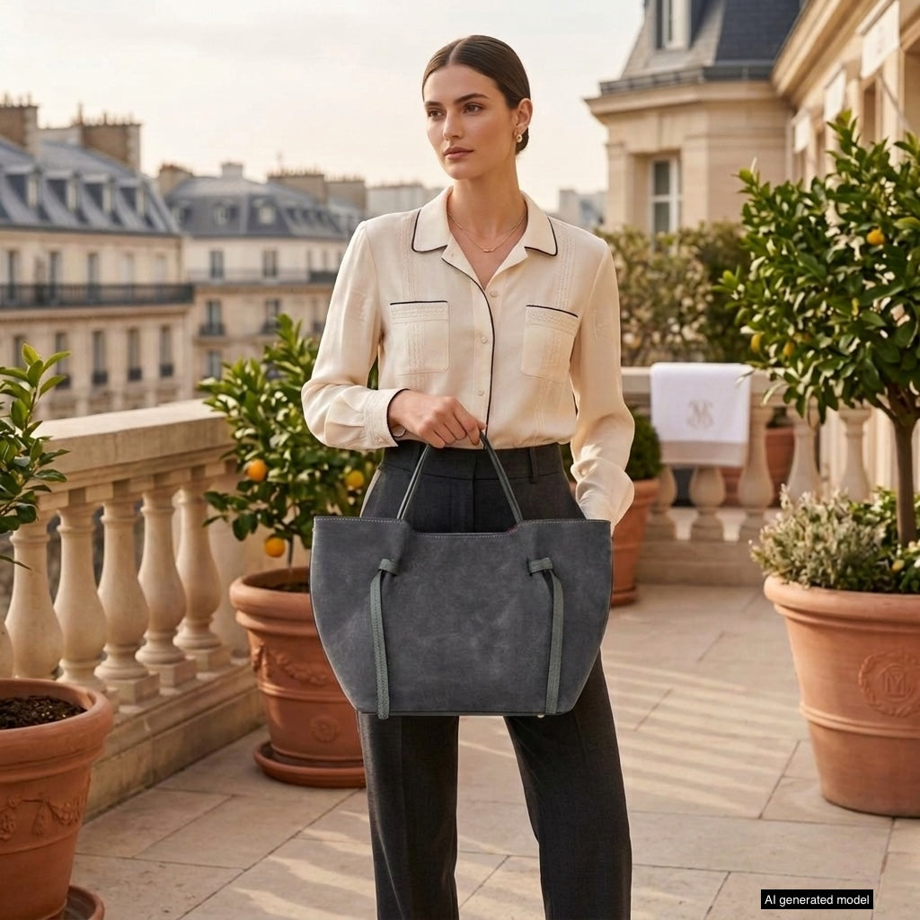Italian Genuine Suede Tote Bag 292730