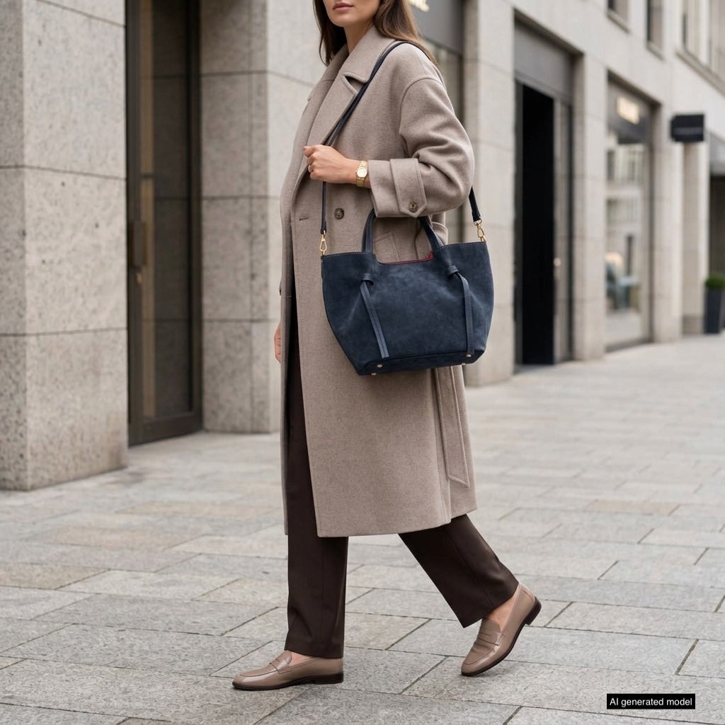 Italian Genuine Suede Tote Bag 292730