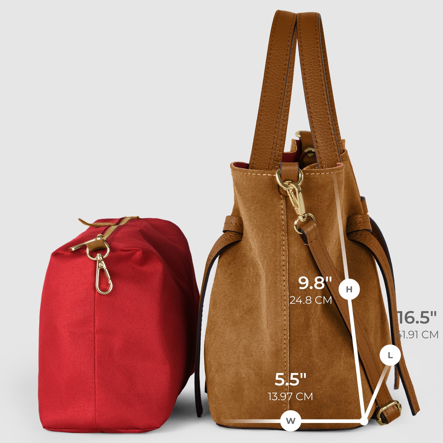Italian Genuine Suede Tote Bag 292730