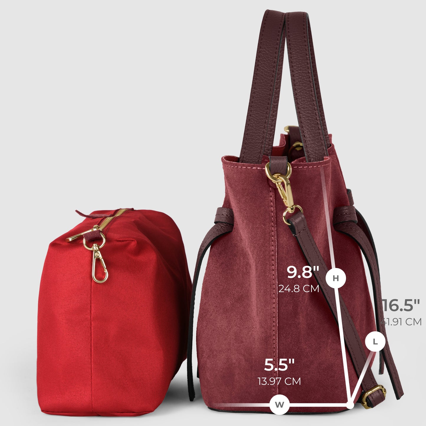 Italian Genuine Suede Tote Bag 292730