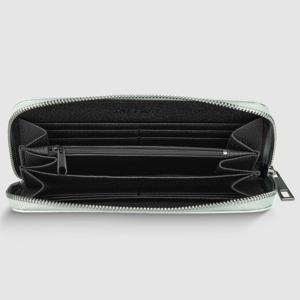 Weave Metallic Suede Leather Wallet