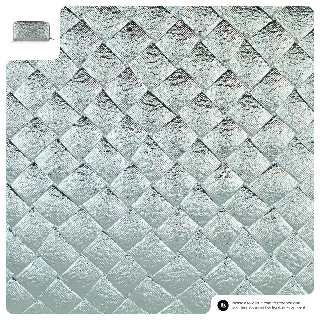 Weave Metallic Suede Leather Wallet